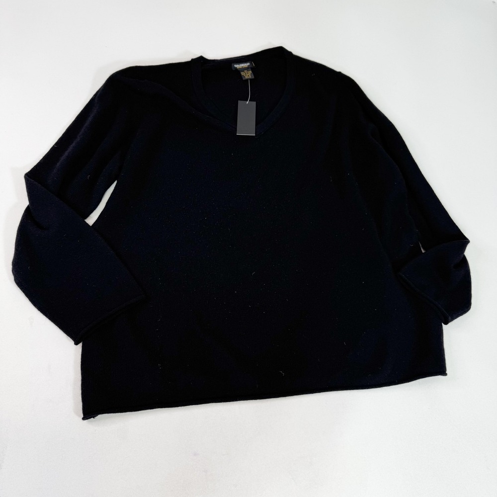Philosophy Dane Lewis Sweater Womens Small Medium Black Cashmere V Neck